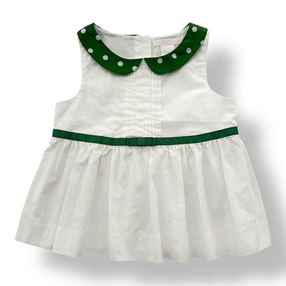 Janie & Jack | Dot Collar Pintucked Top (2T) - Picture 1 of 5